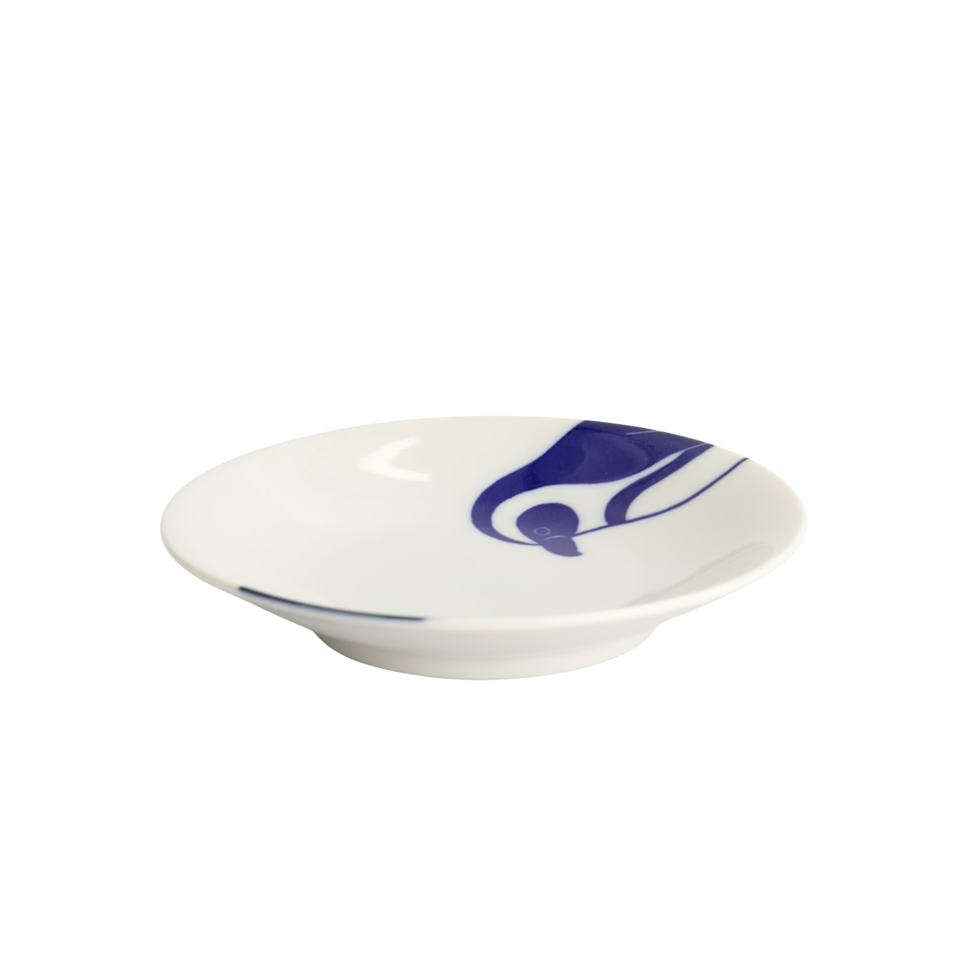 Penguin Kawaii tallerken, blå/hvid - Ø13,7 cm.